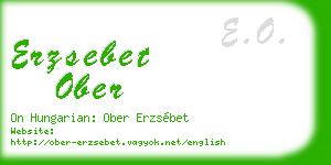 erzsebet ober business card
